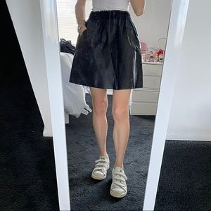 Zara faux leather skirt with pockets